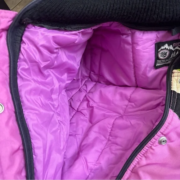Women's Vintage Pink Ski suit - Picture 5 of 7